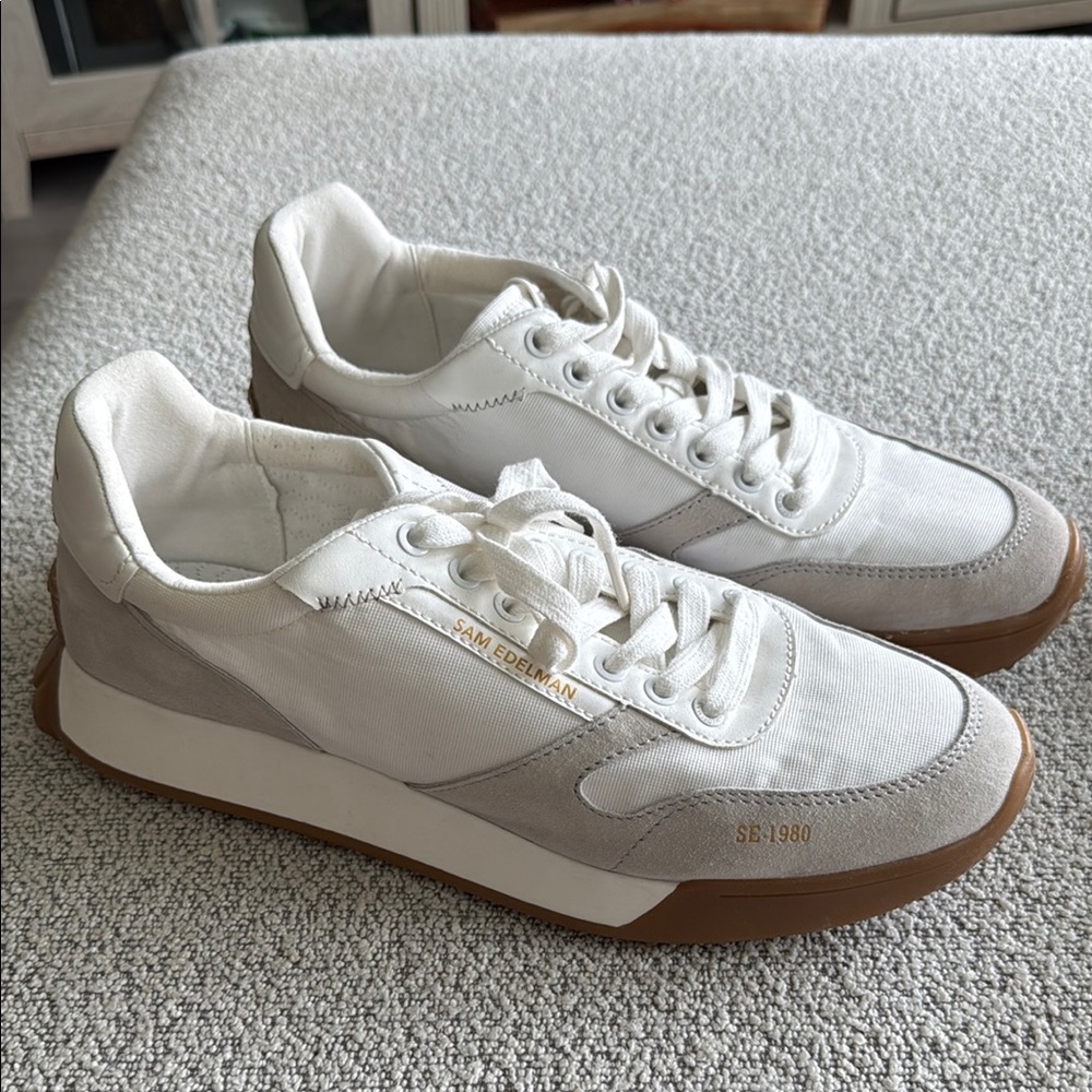 Sam Edelman White and Gray Women’s Sneakers Size 13
